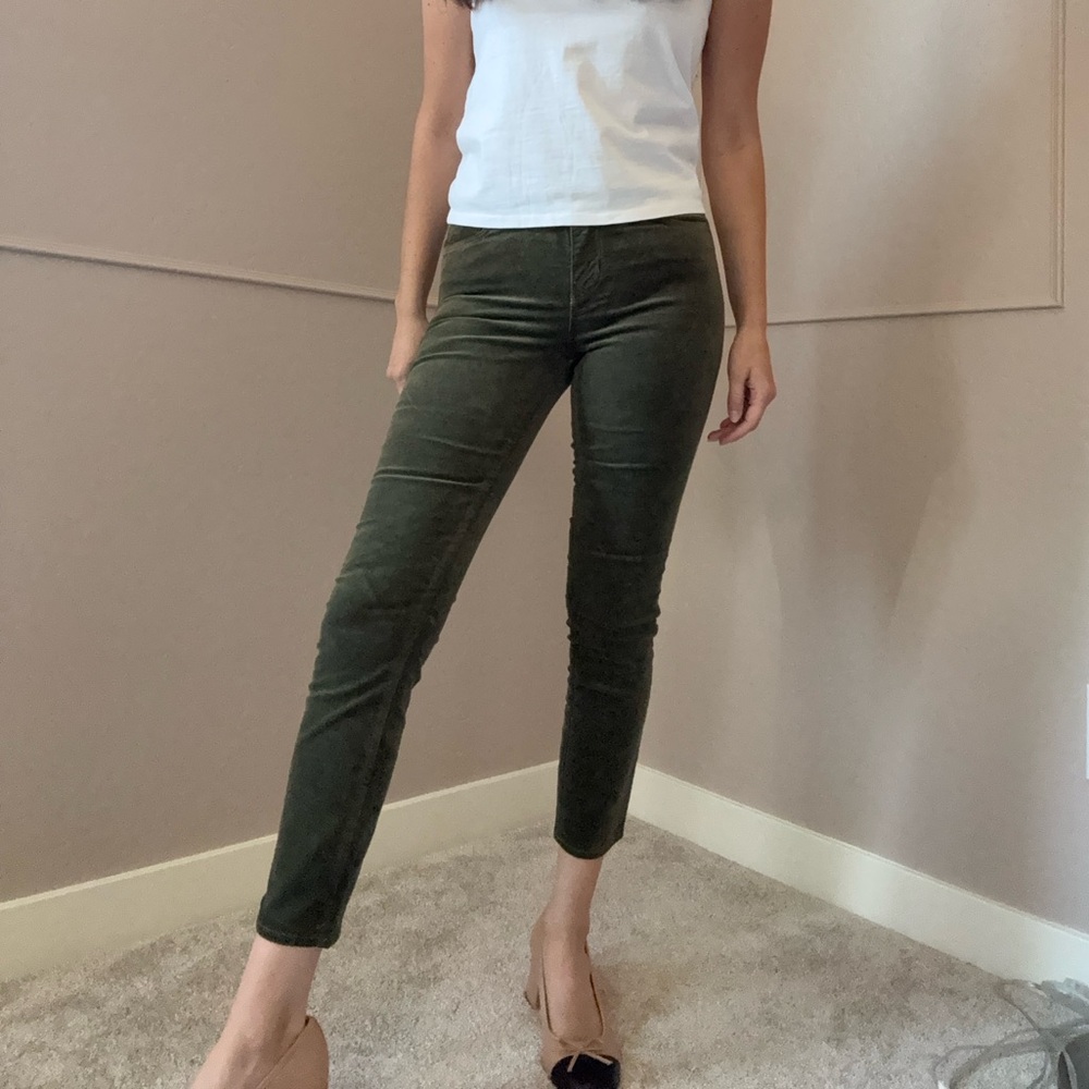 L'AGENCE Olive Green Margot Pants